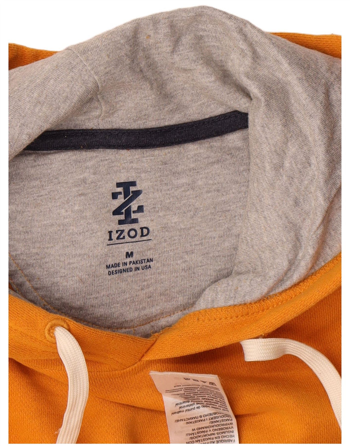 Suéter masculino Izod com capuz e algodão laranja médio