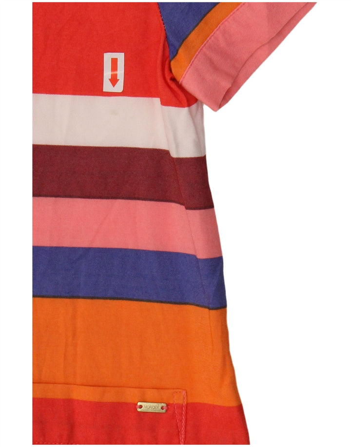 Blusa feminina TOMMY HILFIGER 8-9 anos viscose listrada vermelha média