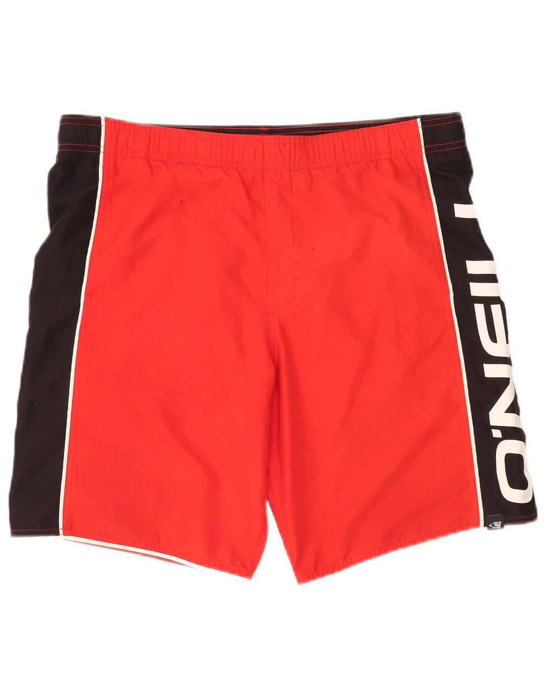 Shorts de natação masculino O'Neal gráfico grande bloco colorido vermelho