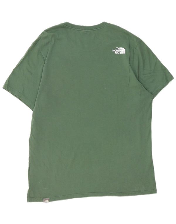 Camiseta gráfica masculina The North Face Top grande de algodão verde