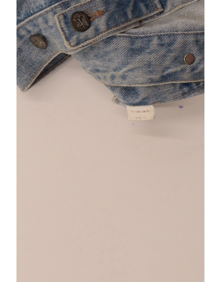 Jaqueta jeans feminina Ragazza UK 14 XL algodão azul