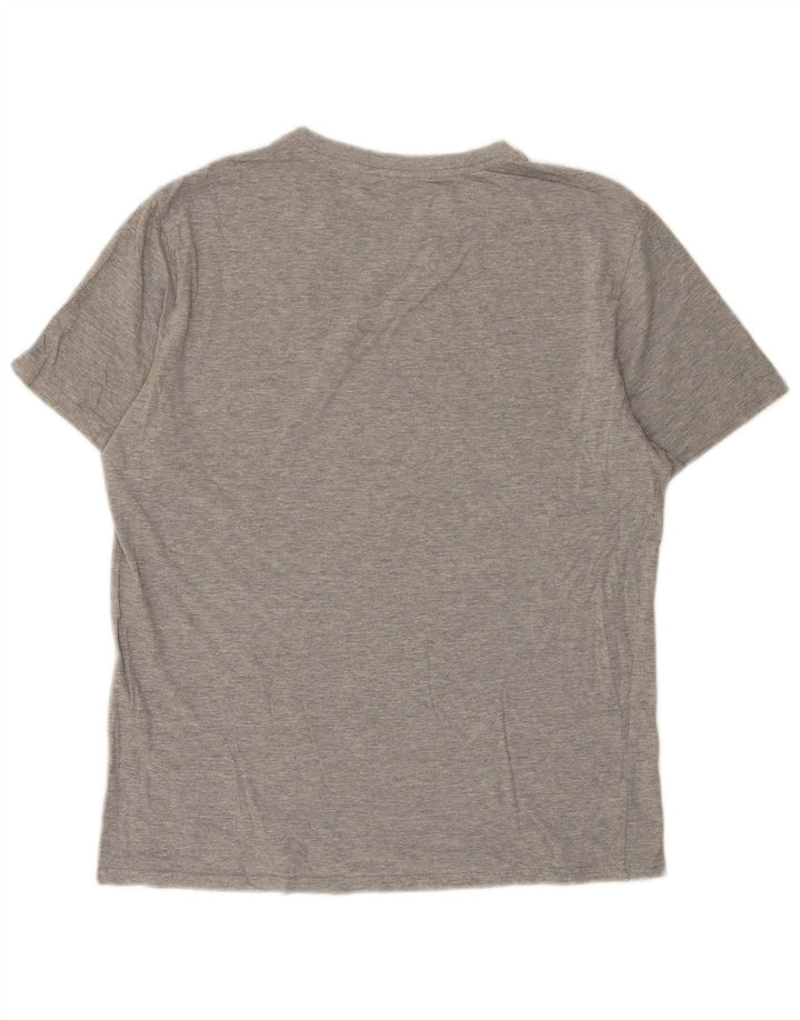 Camiseta gráfica masculina Hurley Top cinza médio manchado