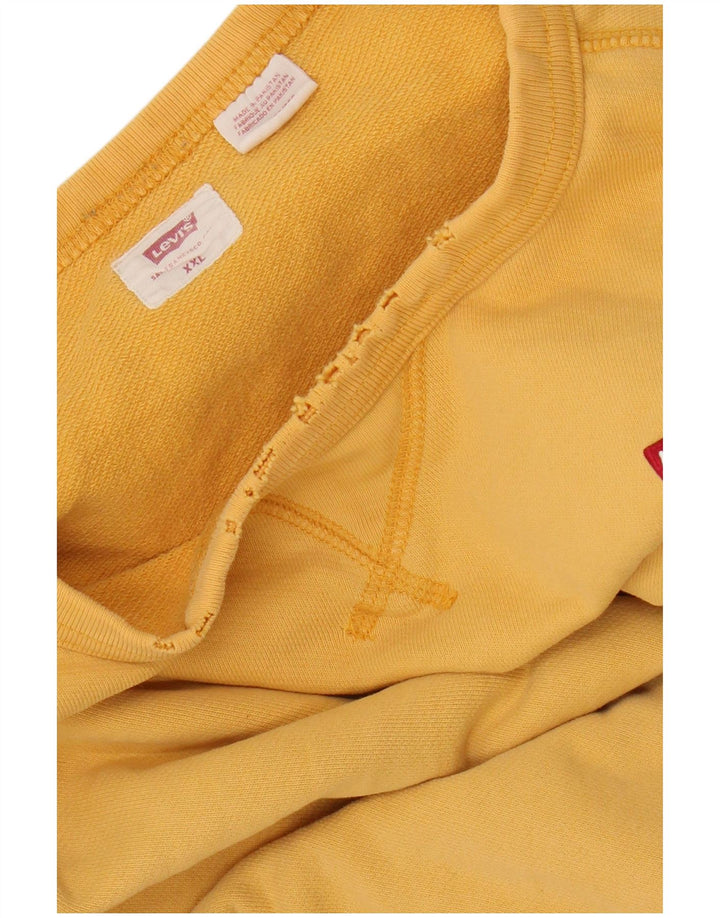 Moletom oversized feminino Levi's UK 20 2XL algodão amarelo