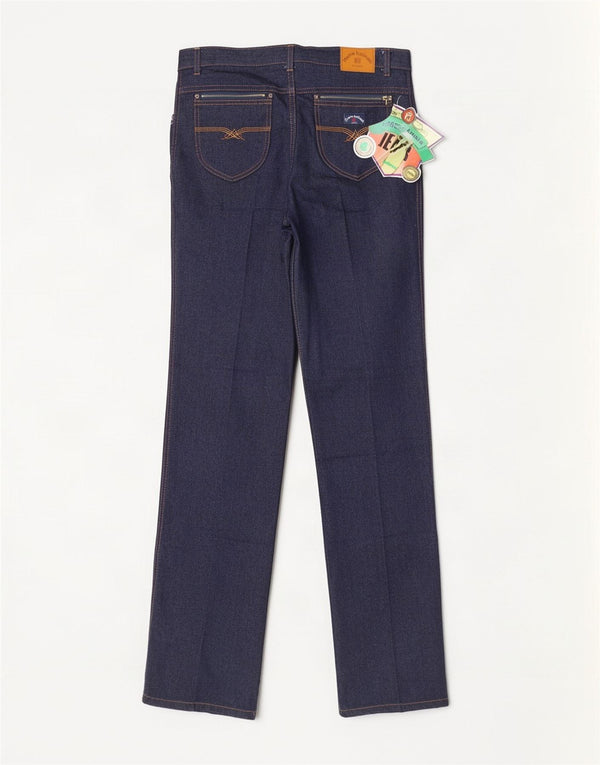 Pierre Balmain Mens Straight Jeans W34 L34 Azul Marinho Algodão