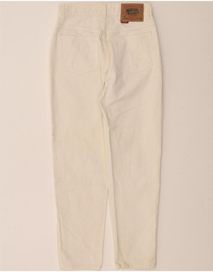 SISLEY Womens Relaxed Elegance Tapered Jeans W28 L28 White Cotton Vintage Sisley and Second-Hand Sisley from Messina Hembry 