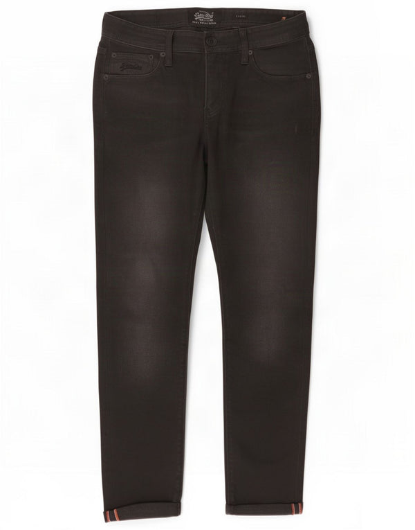 Superdry Mens Skinny Jeans W34 L32 Algodão Preto