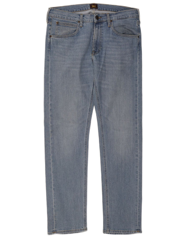 Lee Mens Daren Zip Fly Slim Jeans W32 L32 Azul Algodão