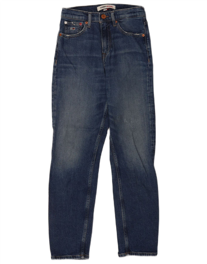 Jeans slim feminino Tommy Hilfiger desgastado W24 L25 azul