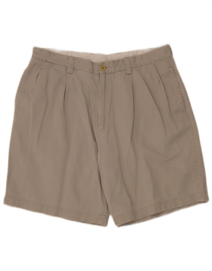 NAUTICA Mens Classic Fit Pegged Chino Shorts W36 Grande Algodão Cinza