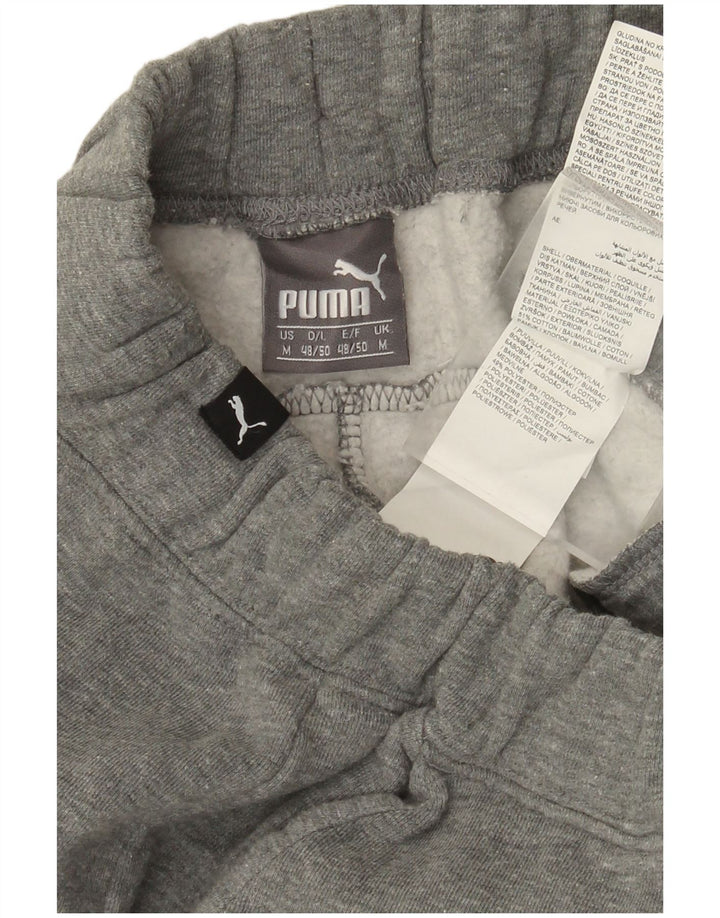 Calça de treino masculina Puma Graphic Joggers cinza médio algodão