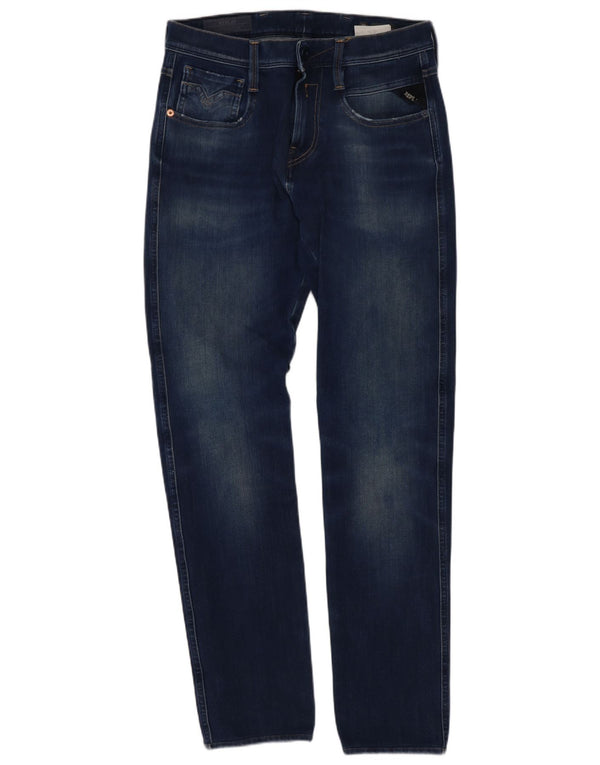 Replay Jeans Slim Masculino W28 L30 Azul Algodão
