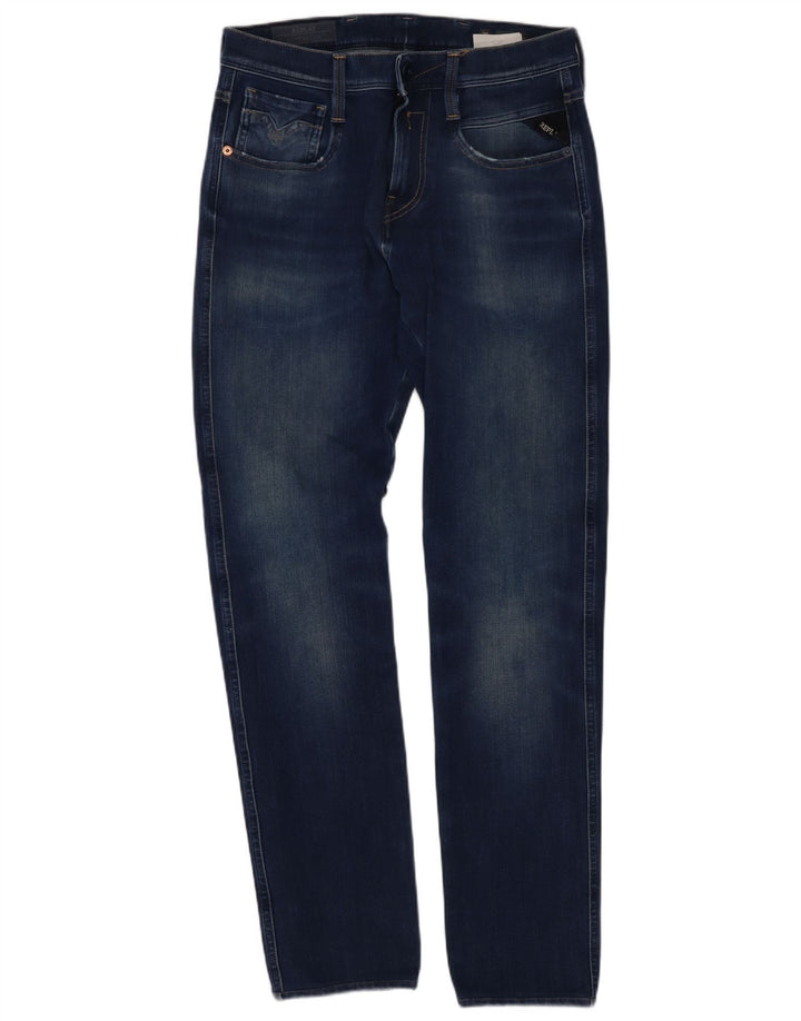 Replay Jeans Slim Masculino W28 L30 Azul Algodão