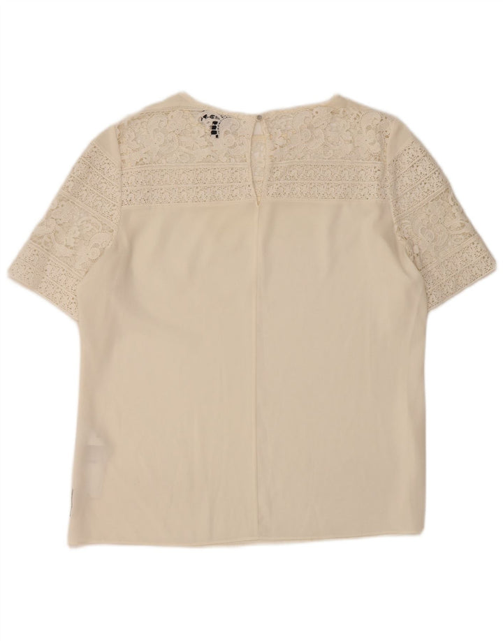Blusa feminina ARMANI JEANS Top IT 46 grande algodão branco