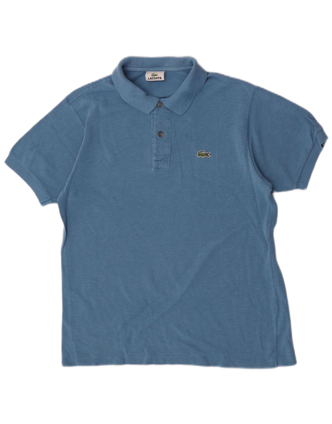 Camisa polo masculina Lacoste tamanho 4 algodão azul médio