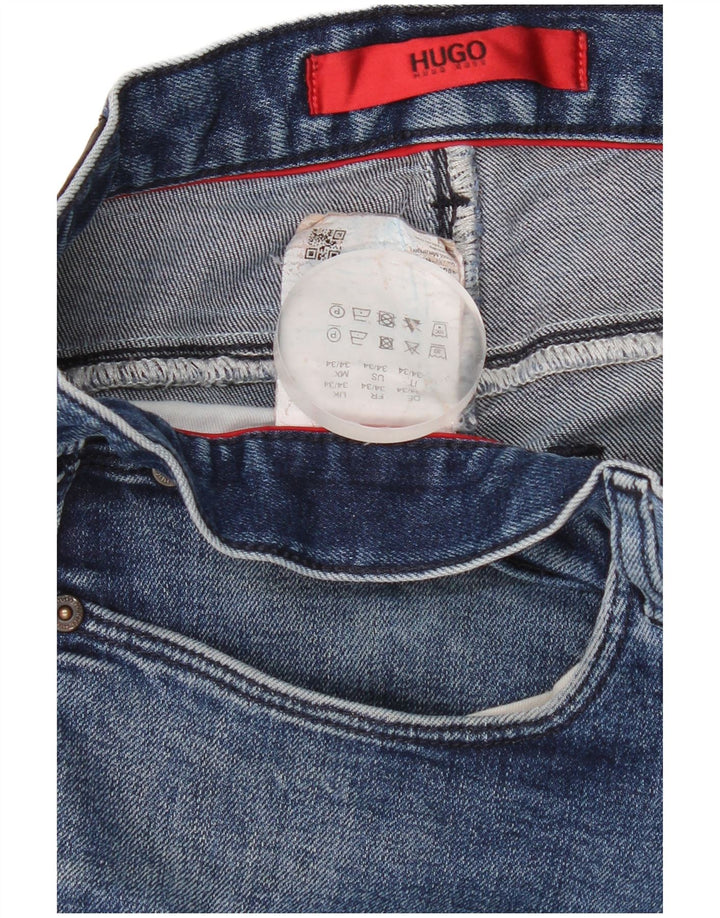 Hugo Boss Masculino Slim Jeans W34 L34 Azul Algodão