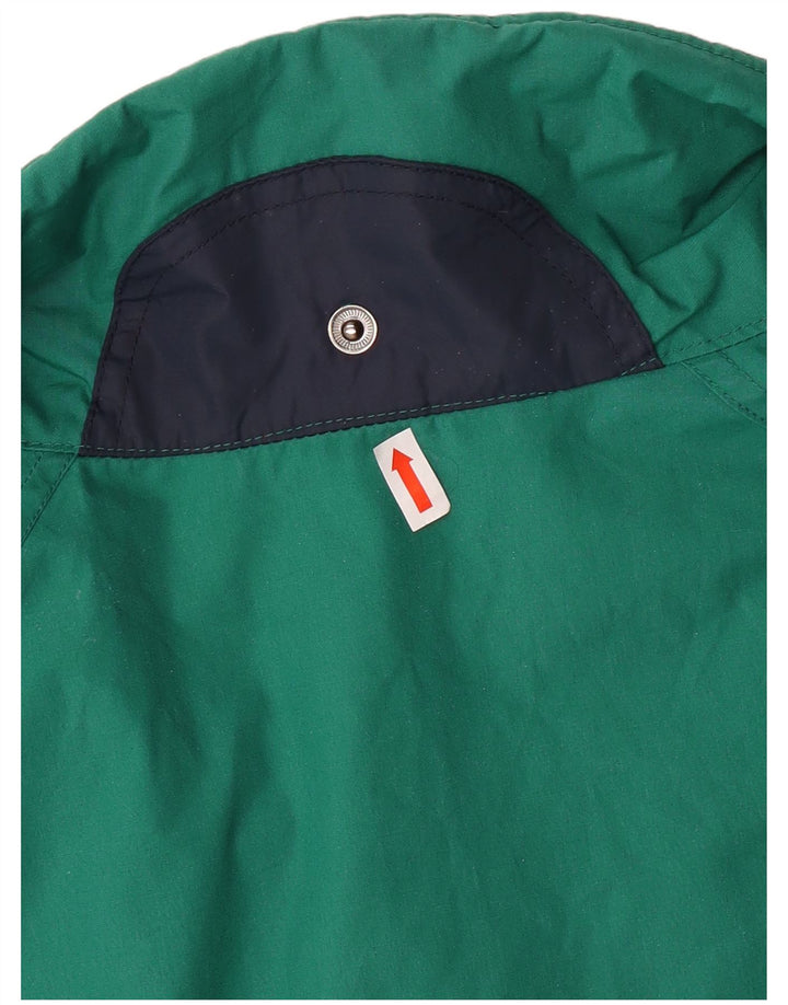 Jaqueta corta-vento masculina vintage UK 42 XL poliéster verde
