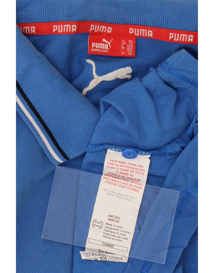Camisa polo masculina Puma 2XL algodão azul