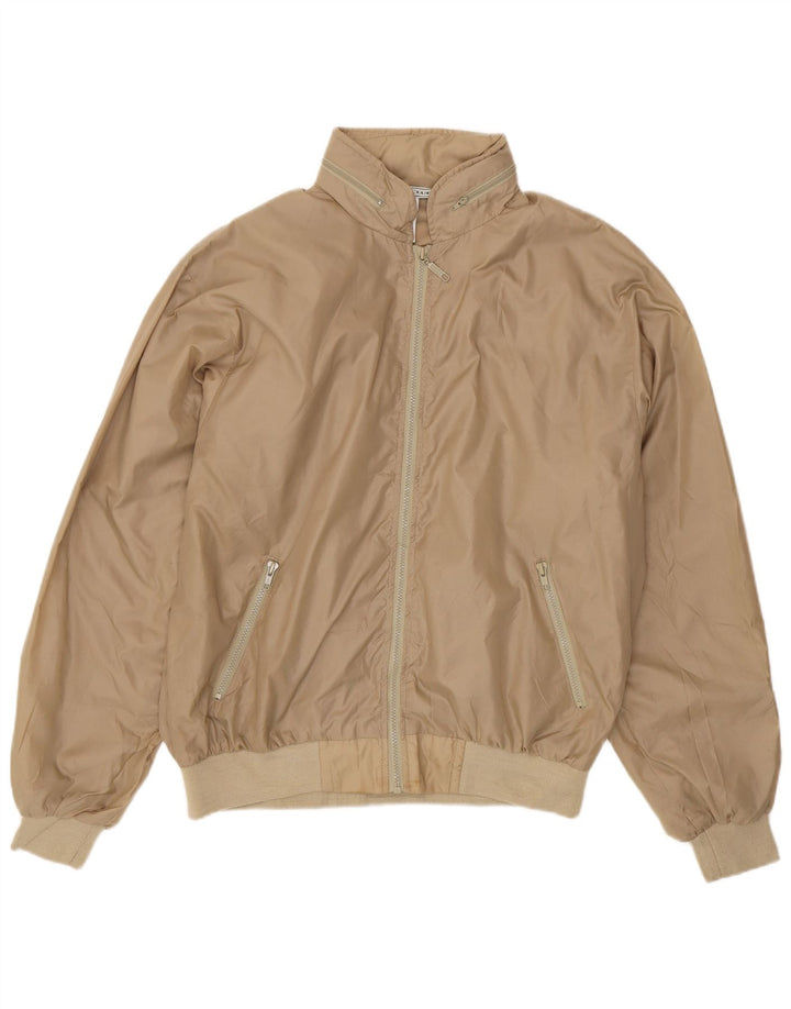 Jaqueta bomber masculina Izod UK 40 grande nylon bege