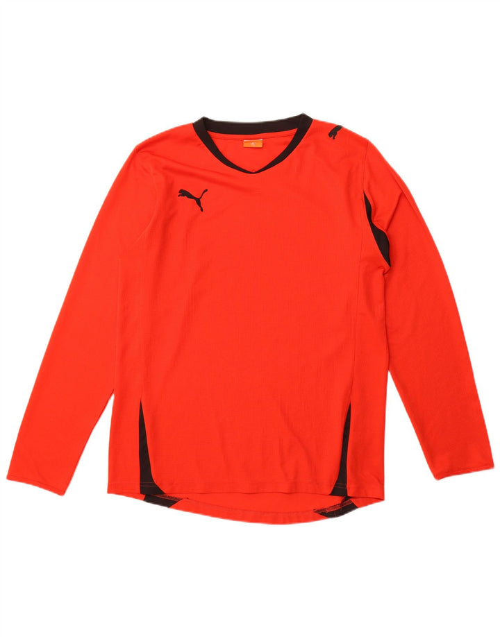 Puma Masculino Top Manga Longa Médio Vermelho Colorblock