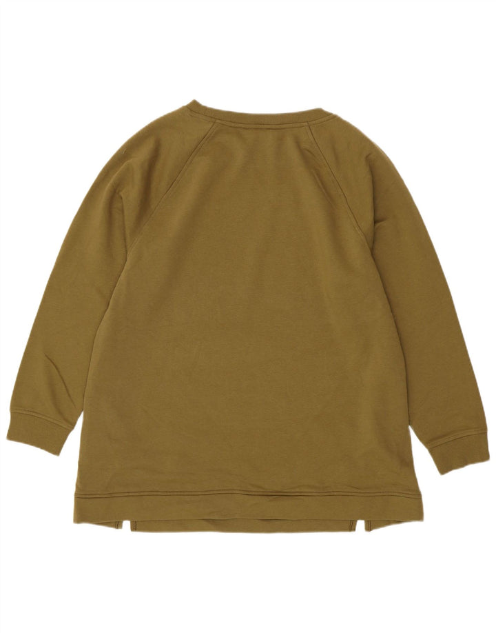 Suéter feminino Marks & Spencer Reino Unido 16 grande algodão cáqui