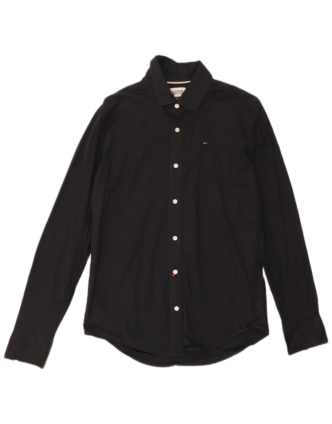Camisa masculina TOMMY HILFIGER grande algodão preto