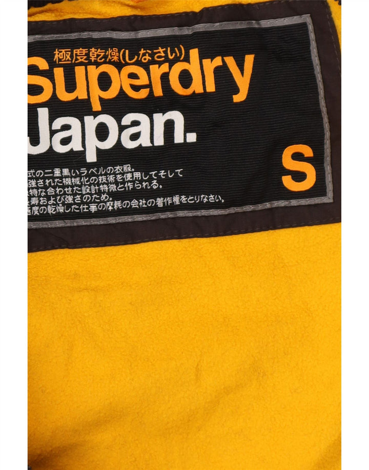 Jaqueta corta-vento masculina Superdry Windcheater Graphic UK 36 pequena preta
