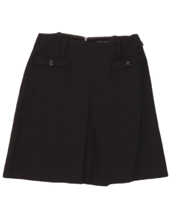 Saia feminina Luisa Spagnoli em linha A IT 40 pequena W28 viscose preta