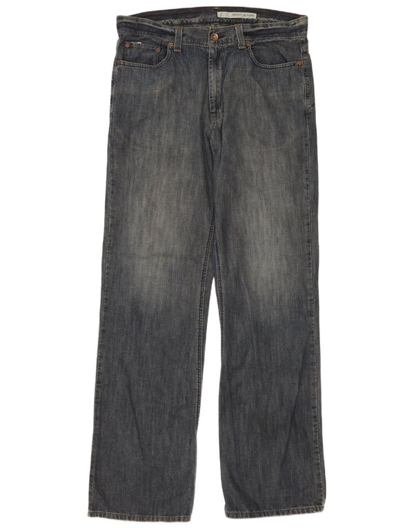 Calça jeans reta masculina Dkny W34 L34 azul algodão