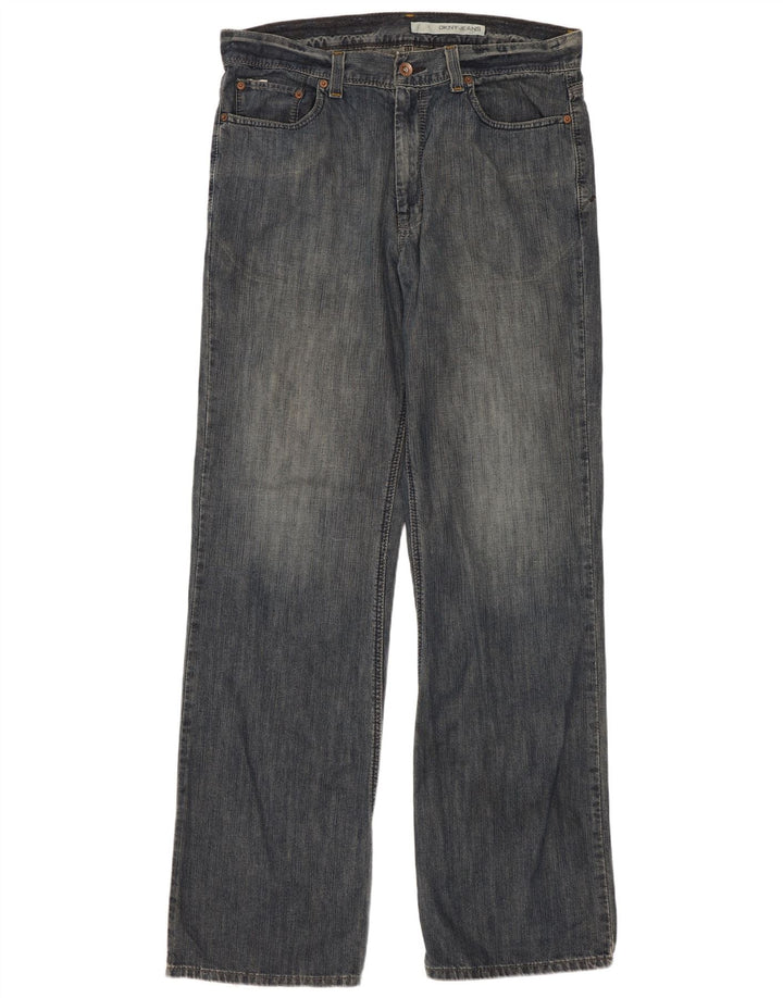 Calça jeans reta masculina Dkny W34 L34 azul algodão