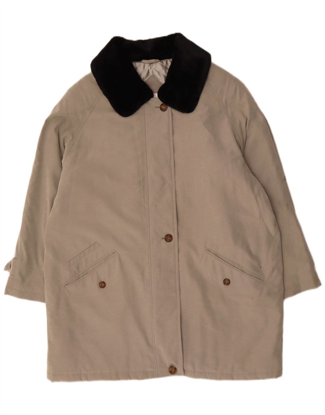 ST. Sobretudo feminino BERNARD UK 20 2XL cinza colorblock poliéster