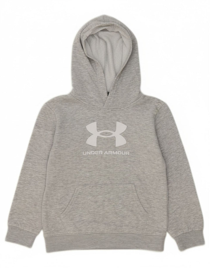 Suéter com capuz gráfico UNDER ARMOUR Boys 6-7 anos cinza