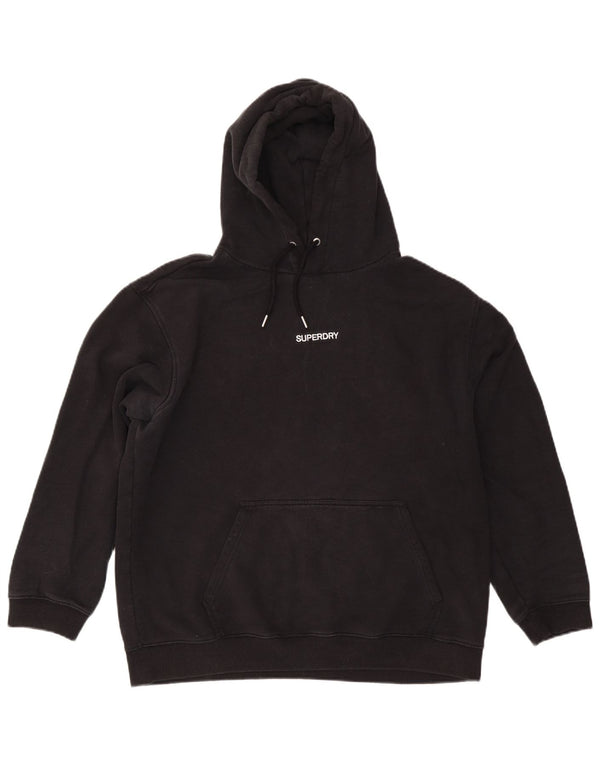 Suéter com capuz masculino Superdry XL preto algodão
