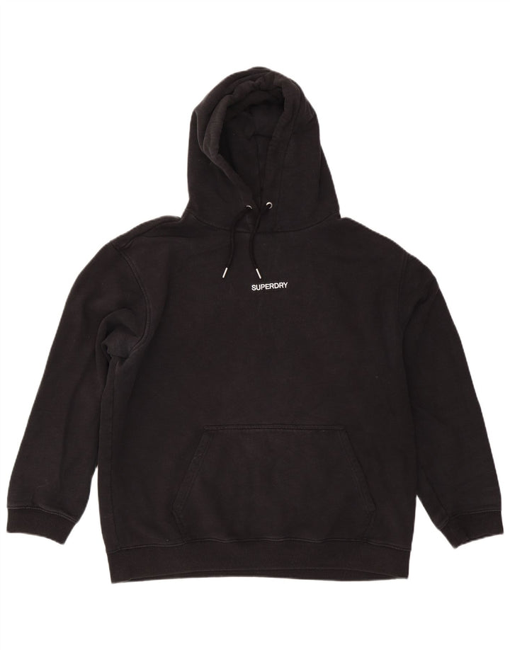 Suéter com capuz masculino Superdry XL preto algodão