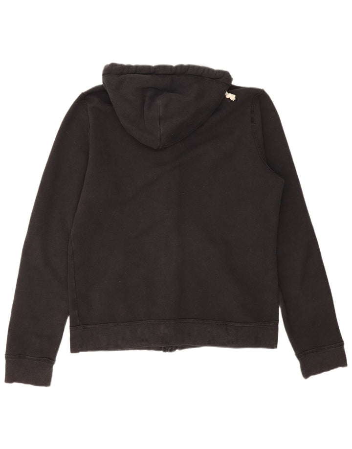 Suéter masculino com capuz e zíper HOLLISTER de algodão preto médio