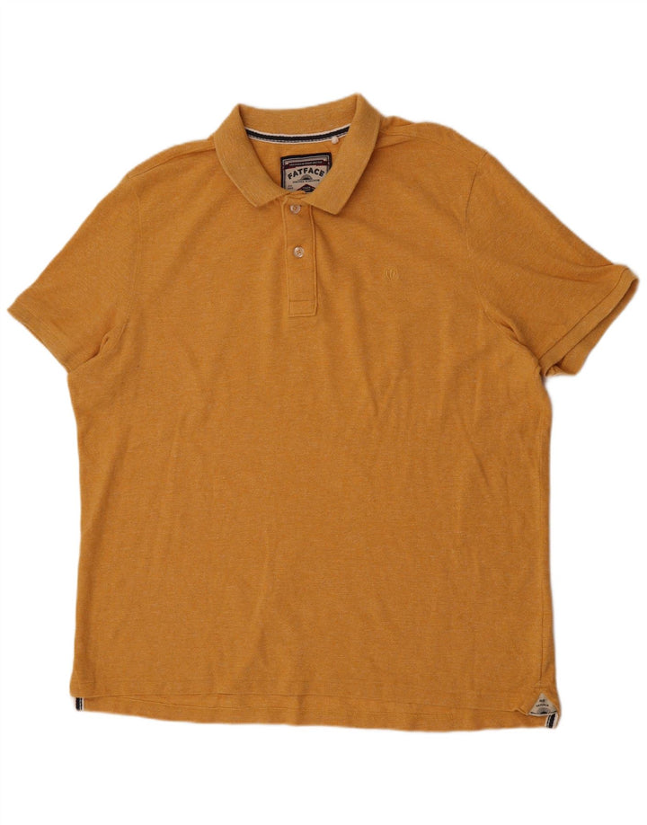Camisa polo masculina Fat Face 3XL algodão amarelo