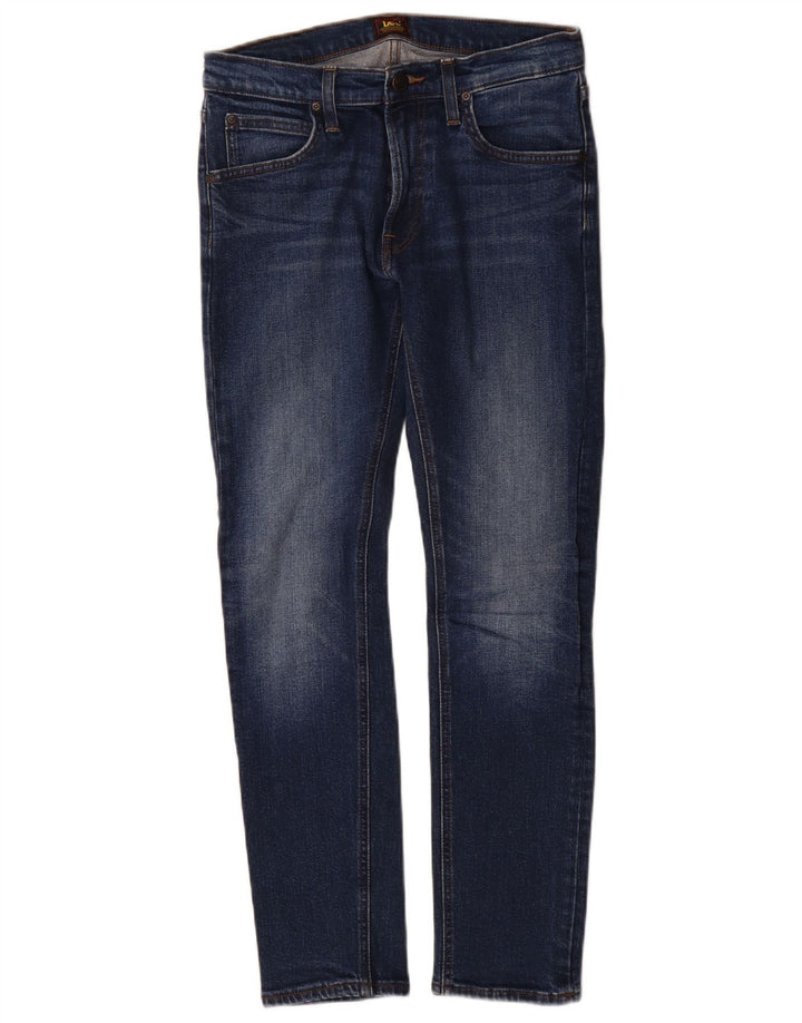 Lee Womens Luke Slim Jeans W29 L30 Azul Algodão