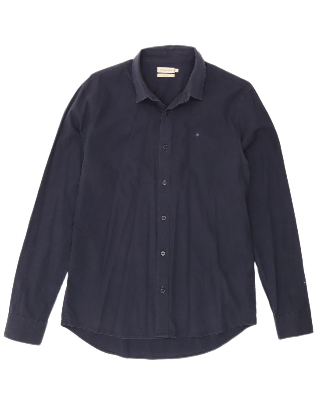 Calvin Klein Jeans Masculino Camisa Slim Fit Médio Algodão Azul Marinho