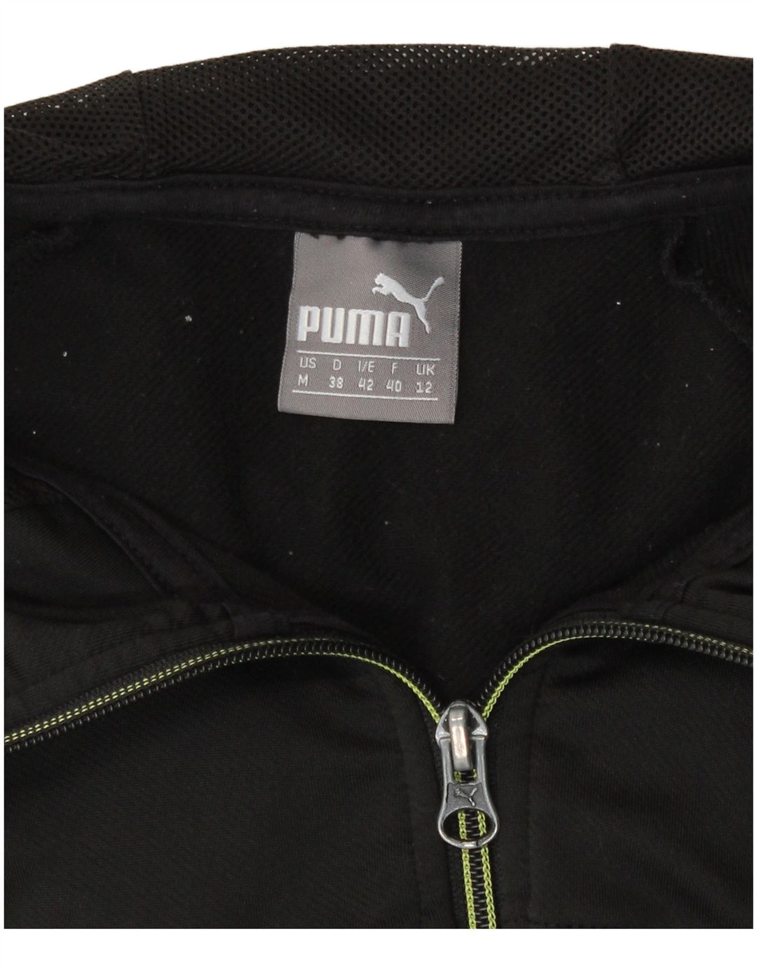 Puma Womens Hooded Tracksuit Top Jacket UK 12 Médio Preto Poliéster