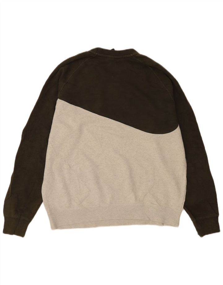 Moletom gráfico masculino Nike Jumper grande cáqui colorblock
