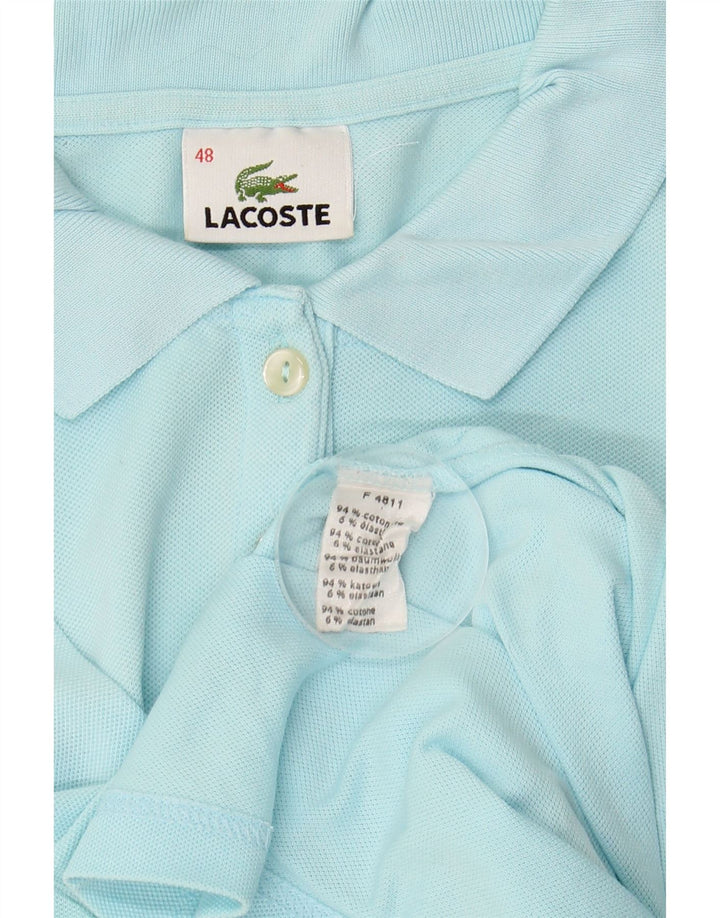 Camisa polo feminina LACOSTE tamanho 48 XL algodão azul