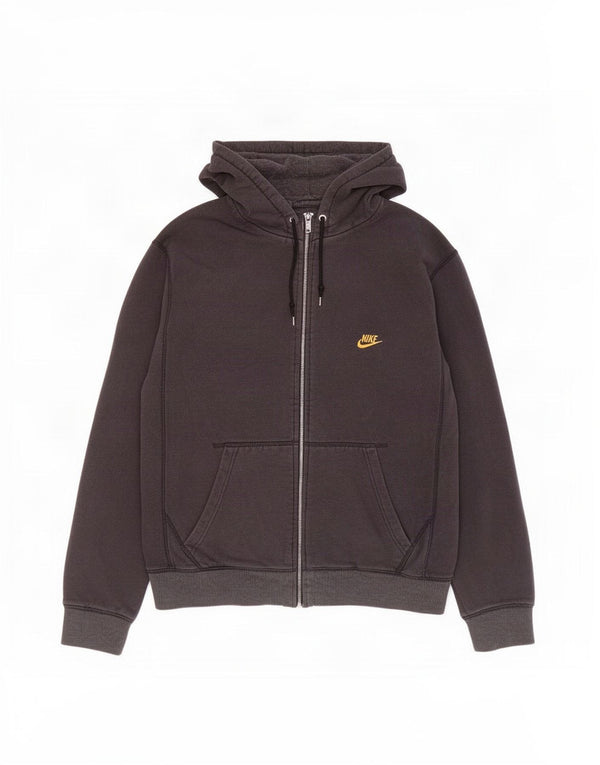 Suéter Nike masculino com capuz e zíper UK 42/44 grande algodão cinza