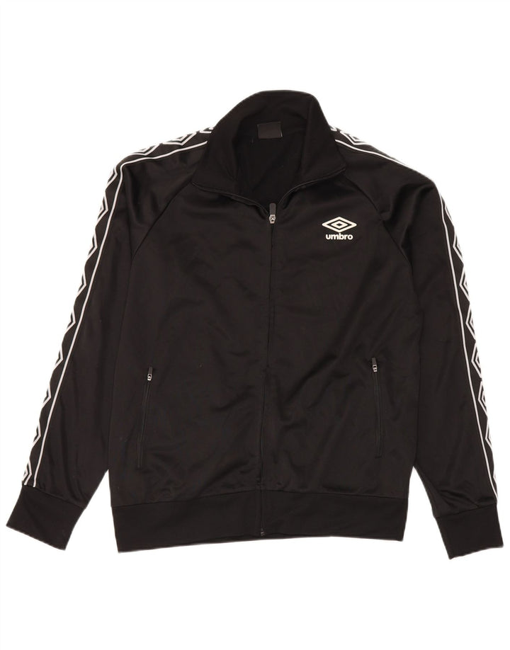 UMBRO Jaqueta masculina de agasalho gráfico médio preto poliéster