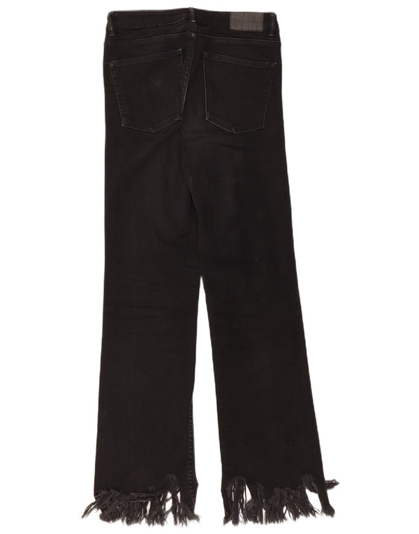 ZARA Jeans retos femininos EU 36 XS W26 L27 preto