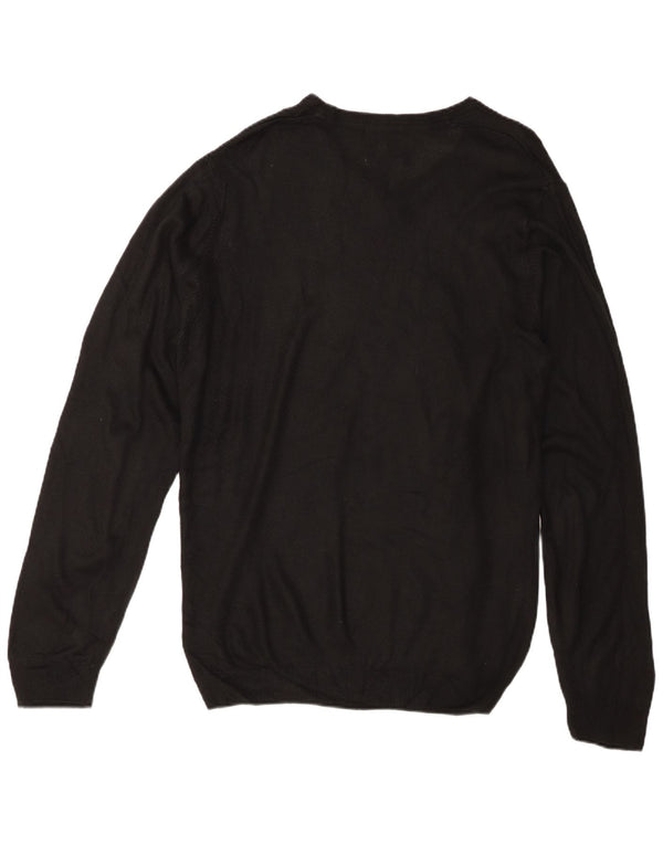 Suéter masculino Marks & Spencer com decote em V XL preto acrílico