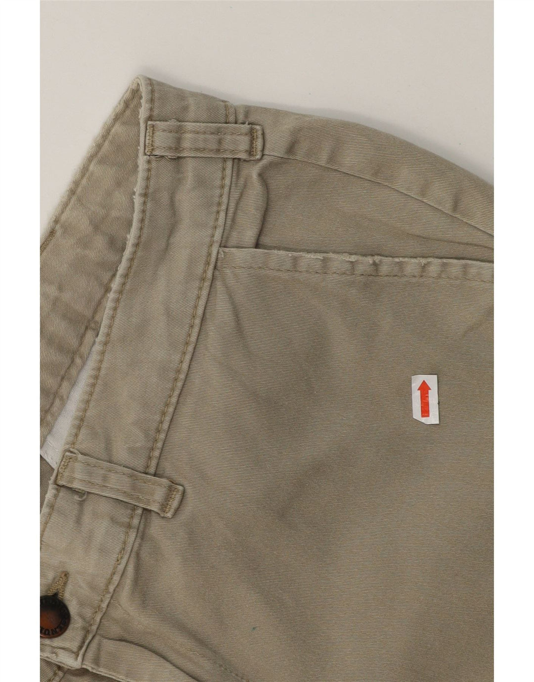 DICKIES Womens Slim Fit Cropped Trousers W34 L26 Beige Vintage Dickies and Second-Hand Dickies from Messina Hembry 