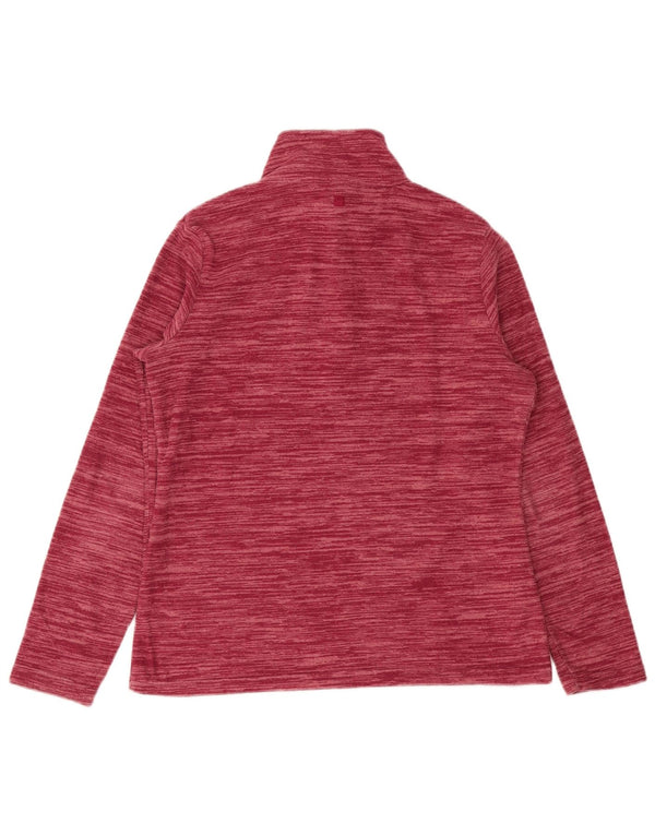 Suéter de lã feminino Mountain Warehouse com zíper e gola UK 12 médio rosa manchado