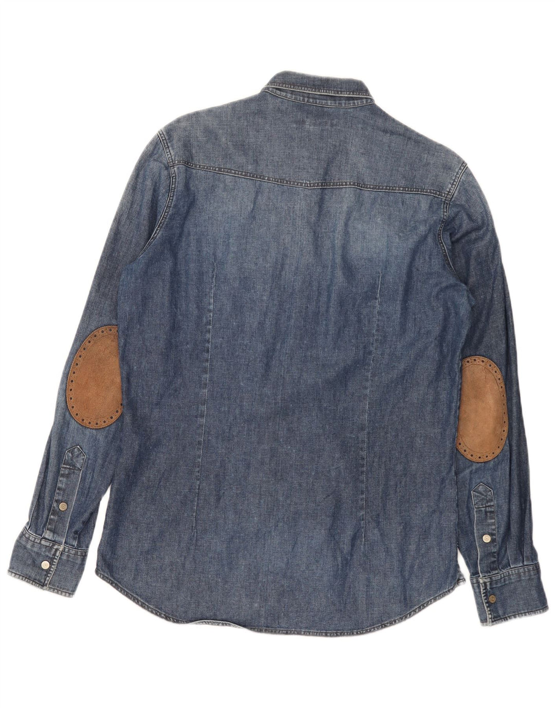 Camisa jeans masculina SIVIGLIA pequena azul algodão