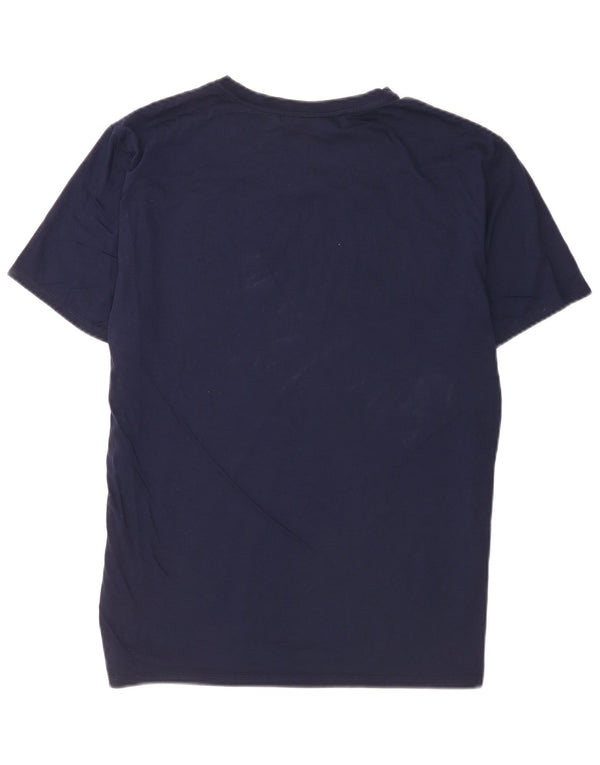 Camiseta masculina Lacoste Regular Fit tamanho 6 XL azul marinho algodão