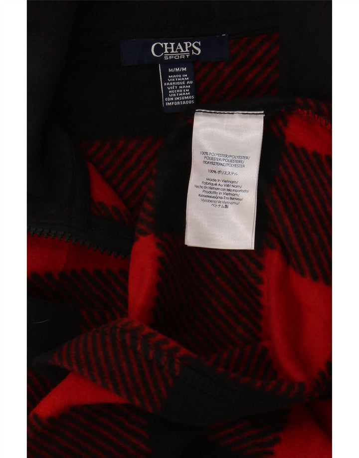 CHAPS Womens Fleece Gilet UK 14 Poliéster Xadrez Vermelho Médio
