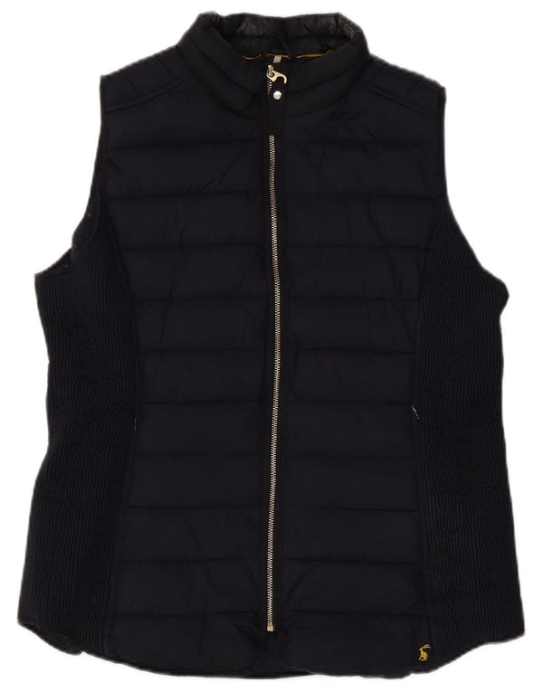 Gilet feminino acolchoado Joules UK 16 grande poliéster azul marinho